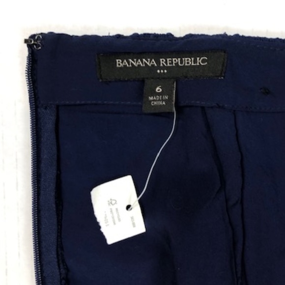 Banana Republic Blue Floral Lace Mini Sz 6 - Picture 7 of 7